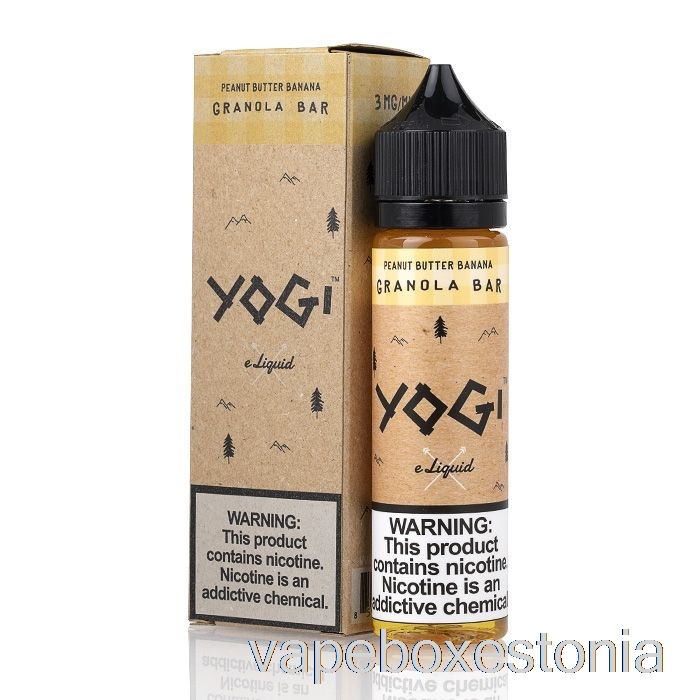 Vape Box Estonia Maapähklivõi Banaan Granoolabatoon - Yogi E-vedelik - 60ml 0mg